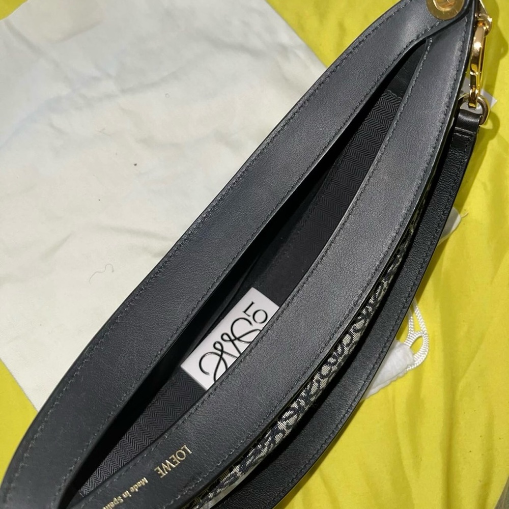 Loewe Luna Small bag in Anagram Jacquard and Classic calfskin